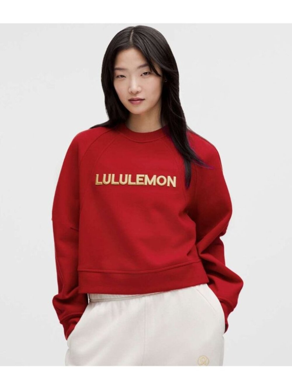 Lululemon Lunar New Year Scuba Oversized Pullover Dark Red Size M/L